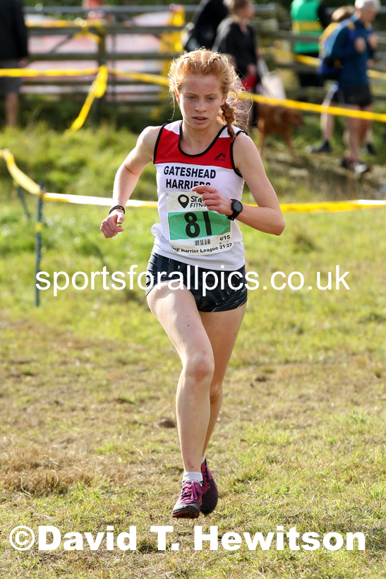 Girls under-15s 2021 North Eastern Harrier League, Druridge Bay. Photo: David T. Hewitson/Sports for All Pics